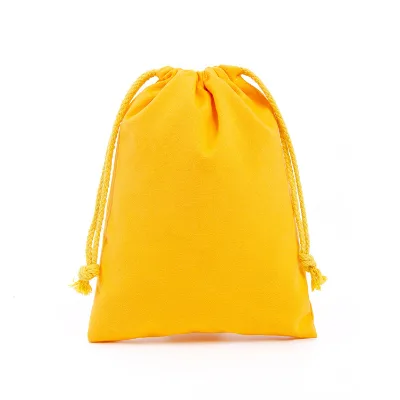 Small Drawstring Bags for Jewelry Cotton Canvas Pouch with Drawstring Cord Ring Earring Necklace Storage Wholesale