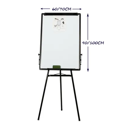 Height Adjustable Flip Chart Dry Erase Magnetic Whiteboard for School Office Training