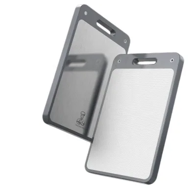 Custom Logo Multi-functional Stainless Steel & PP 1.5cm Thick Rectangle Kitchen Cutting Board