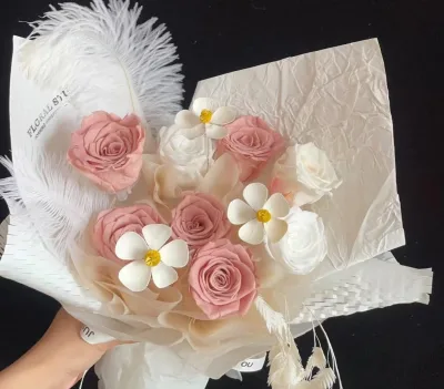 2025 High Seals Wholesale Handmade Preserved Flowers DIY Bouquet for Wedding Decoration Valentine's Day Mather's Day Gift