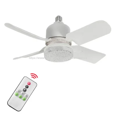Modern Intelligent 24W E27 Fan Light Smart Lighting Silent Dimming Light Remote Control LED Ceiling E27 Fans Lamp