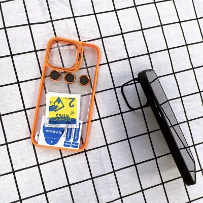 The Orange Stand Phone case Is Anti-fall and Anti-yellow for iPhone 16pro 15 14 13