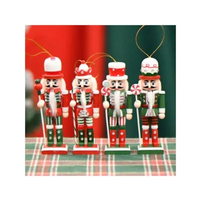 Best Price Eco-friendly Wooden Christmas Nutcracker Handicrafts Candy Puppets with Variety Designs New Year Christmas Home Decor