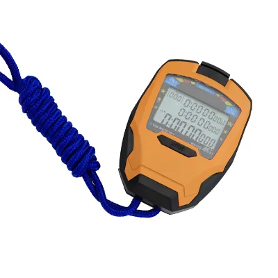 EMAF Custom logo Multifunction Yellow Competition Coach Water Resistant 100 Laps Memory Professional Digit Sport Timer Stopwatch