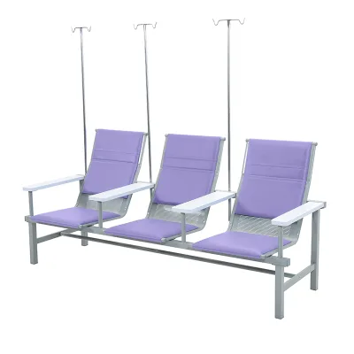 Hospital Infusion Sofa Patient 3 Seater Transfusion Chair Blood Dialysis Chair With IV Stand