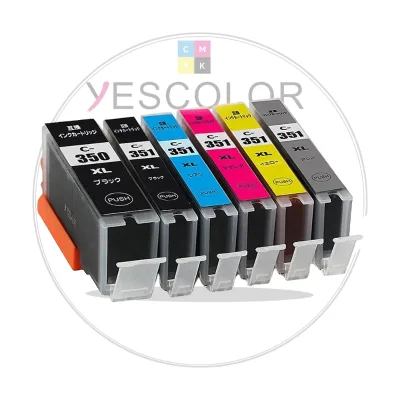 Yescolor Premium Compatible BCI 350 351 350XL 351XL BCI-350 BCI-351 BCI350 BCI351 Ink Cartridge for Lexmark S315/S415/S515/Pro71