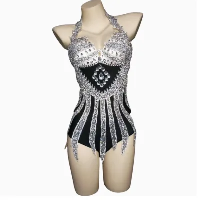2025 Popular Rhinestone Multi Tassel Beading Crystal Bridal Jewel Applique Women Bodice for Wedding Dress