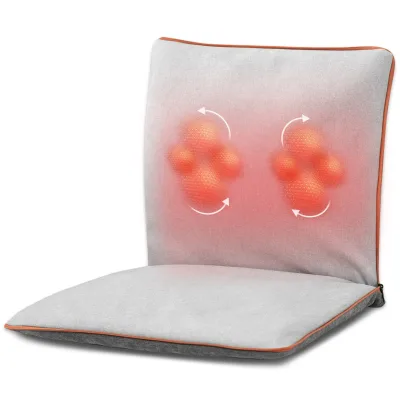 Lithium Battery Cordless Shiatsu Massage Pillow Rechargeable Back Massage Pad for Back Pain Relief