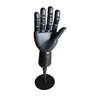 Wooden Black Hand Manikin Flexible Fingers Hand Display Mannequin