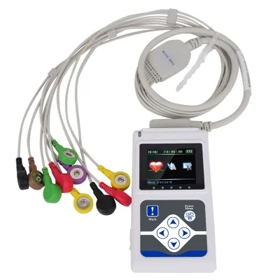 JYTOP TLC5000 24-Hour 12-Channel Holter ECG Monitor Device Facial Massager for Body Application