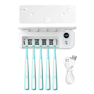 Automatic Timer UV-C Toothbrush Sterilizer Smart Power Off Toothbrush Sterilizer Wall-mounted Toothbrush Holder