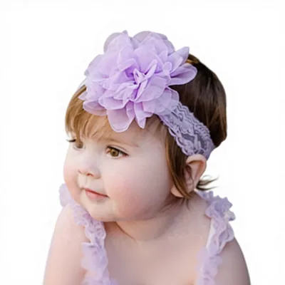 Cross Border Chiffon Flower Lace Handmade Kids Hair Band Set European and American Style Wedding Accessories Yiwu 578