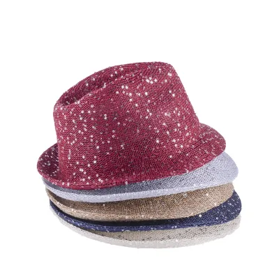 Y-Z Adjustable Size Sequin Dance Unisex Festival Party Jazz Stage Hat Bling Bling Cap