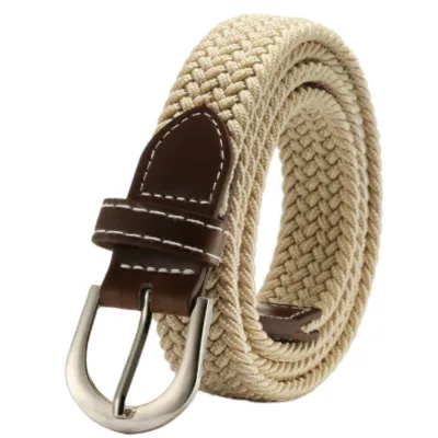 Factory Supply Elastic Braided Premium Casual Adjustable Stretch Unisex Fashion Canvas Belt