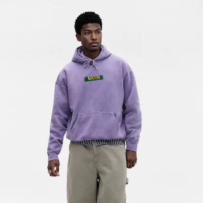 Cotton Fleece Custom Men Hoodies Fleece Lined Embroidered Logo Hip Hop Winter Warm Oversized Kangaroo Pocket Hoodies for Men