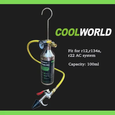 COOLWORLD Air Conditioning Flush Kit Canister Gun Clean Tool Set for Cleaning Car AC System
