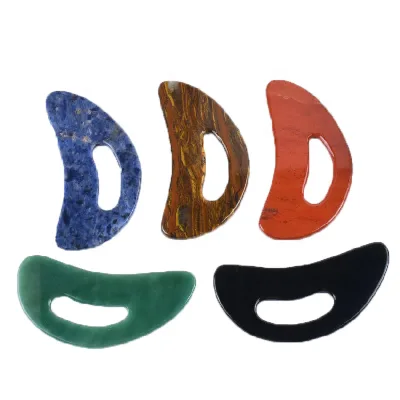 Natural Jade Gua Sha Board Handheld Manual Massage Scraping Tool Multi-Shape Genuine Jade Stone Massager for Lymphatic Drainage