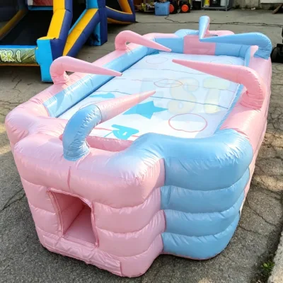 Inflatable Football Soccer Air Hockey Table Game PVC Material Portable 6 Kids Outdoor Carnival Games for Children Events