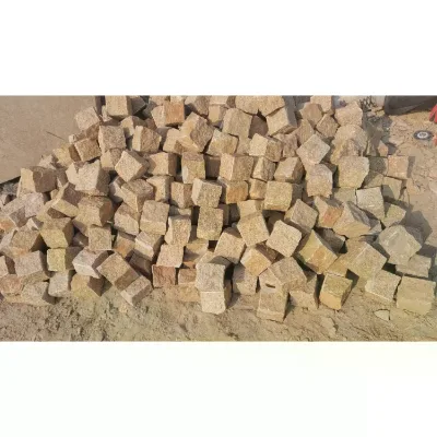 Cheap Natural Split G682 Sunset Gold Yellow Granite Cubic Stone Used for Road Pavement