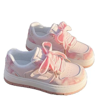 Fashionable Flat Comfortable White Shoes Casual Woman Walking Style Shoes