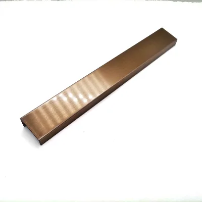 201 304 Stainless Steel Golden U Type Metal Profile Luxury Hotel Background Decorative Strip