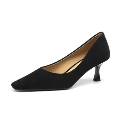 Custom Fashion Genuine Leather Pointed Toe Low Heel Office Shoes Soft and Comfortable Bridal Styles Chaussures Pour Femmes