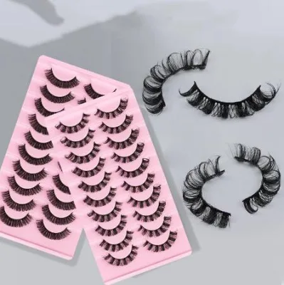 Thick Full Strip Lashes DD Volume Handmade Mink False Eyelashes 8-25mm Eyelashes 3D Mink Lashes