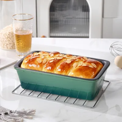 Ceramic Round Baking Tray and Cake Mold Underglaze Painting Bread Mold Oven Safe Dishwasher Safe