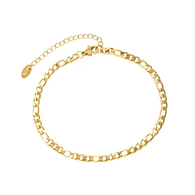 Women's Stainless Steel Gold Plated Cuban Gold Anklet Fashion Anklets