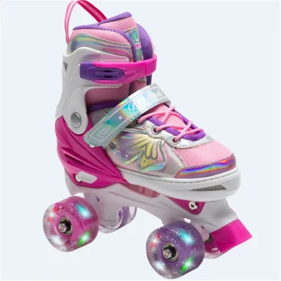 Multi-Purpose Adjustable Roller Skates with LED Wheels