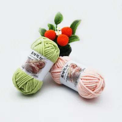 China yarn soft texture 100% Polyester high quality super soft chenille yarn