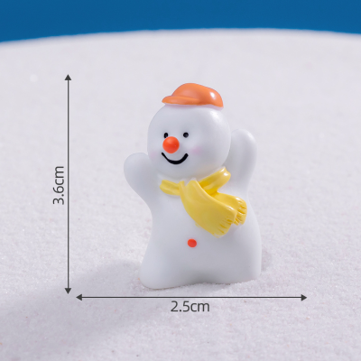 Landscape Cute Snowball Fight Christmas Snowman Figure Diy Decorations Crystal Bottle Accessories Mini Ornaments