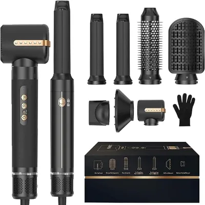 Auto Wrap Wholesale Wrap Styler 1400W Hair Curling Iron Brush Dryer Comb One Step