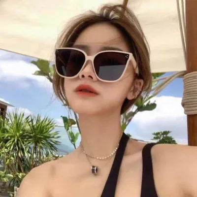 024/New Korean Style Retro Sunglasses Unisex Large Frame PC UV400 Anti-Ultraviolet Shades for Lovers Internet Celebrities