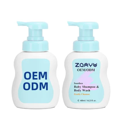 OEM ODM 480ml Moisturizing Baby 0-3 Years 2 in 1 Shampoo Gently Cleanses Soothes Shower Gel Customizable 3 Year Shelf Life