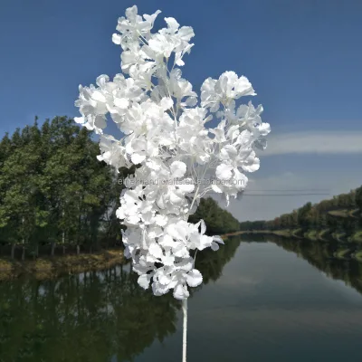 White Pole Snow Cherry Blossom Arch Ceiling False Flower Living Room Photo Building Wedding Decoration Simulation Plant