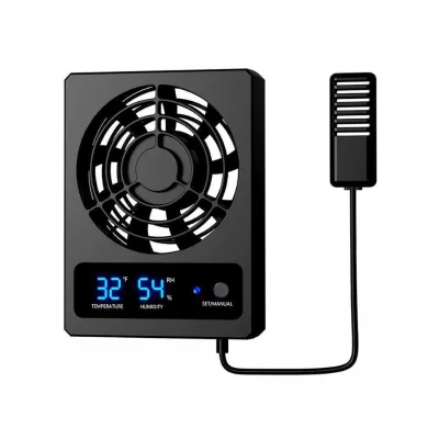 Adjustable Temperature Settings USB Reptile Fans Cooling Fan with a Temperature Sensor