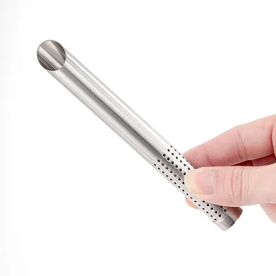 Wholesale Food Grade Simple Design Customized Logo Available Pipe Shape Stainless Steel Tea Strainer Stick