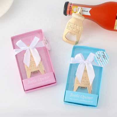 Pink Blue Baby Feeder Bottle Opener Birthday Gifts Baby Shower Anniversary Souvenirs Event Giveaway Table Decors