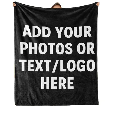 Custom Made Flannel Blankets for Kids Adults Babies Sublimation Photos Printed Patterns Personalized Blankets for Decorative Use
