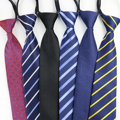 Good Quality Good Price Multicolor Men Polyester Zip Tie Wedding Black Zipper Necktie
