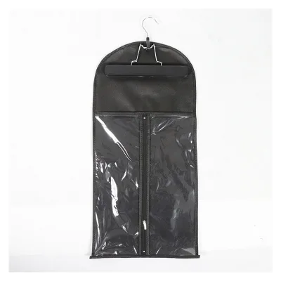 Custom Logo Non-Woven Wig Bags Hairpiece Dustproof Cover Bag Non Wovens Zipper Wigs Packing Bag Wigs Organizer