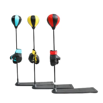 Hot Selling Children Using Plastic Sport Set Indoor Outdoor Unisex Children Interactive Adjustable Toy Ball Boxing Stand