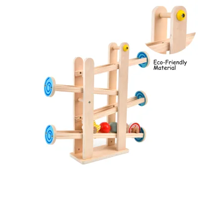 Montessori Ball Drop Toy Wooden Ball Tracker Early Developmental Toys for Toddlers1-3 Year Old Ball Run Toys Baby Birthday Gift