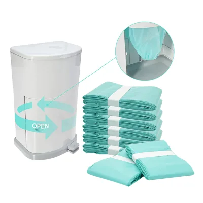 Chinese Supplier OEM Disposable Infant Nappy Refills Baby Diaper Pail Refill Bag with Difference Fragrance