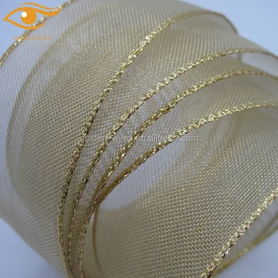 Luxury Fall Colors Wired Organza Ribbon for Christmas Trees