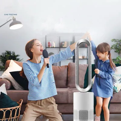 Home Appliance Portable Fan Heater with Hepa 13 air Purifier Electric Bladeless Leafless Fan Tower Floor Indoor Fan