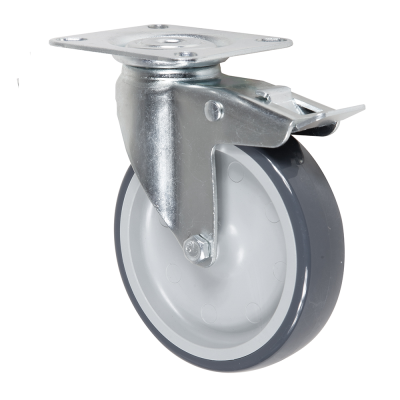 OEM ODM Factory European Style Caster Wheels PU PP Wheel Mid Light Duty 2 Inch 50mm Trolley Casters With Brake