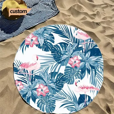 High Quality Custom Printed Microfiber Beach Bath Towel for Swimming Surfing Travel-Mandala Pattern