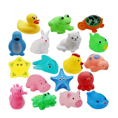 Multi Shape Bulk CHL Customized Design Kids Swimming Funny Toy Rubber Pvc Floating Bath Animal Toy Set for Shower